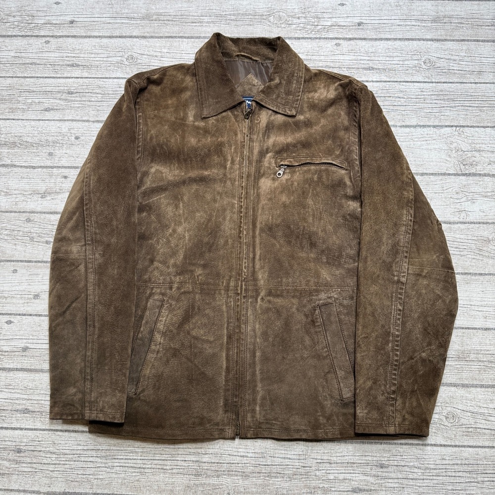 Cherokee Brown Suede Bomber Jacket